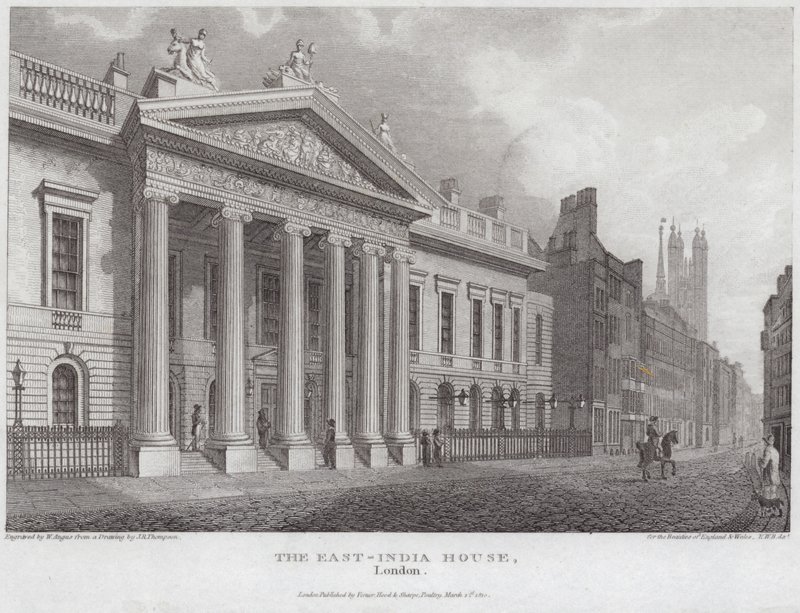 Casa da Índia Oriental na rua Leadenhall de English School
