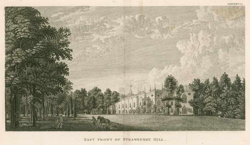 Frente leste de Strawberry Hill, Twickenham, Londres de English School