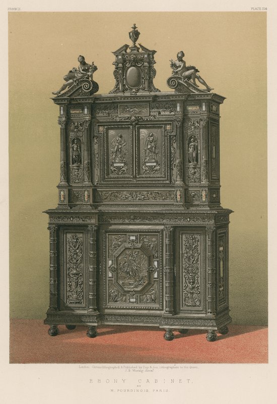 Gabinete Ebony por M Fourdinois, Paris de English School