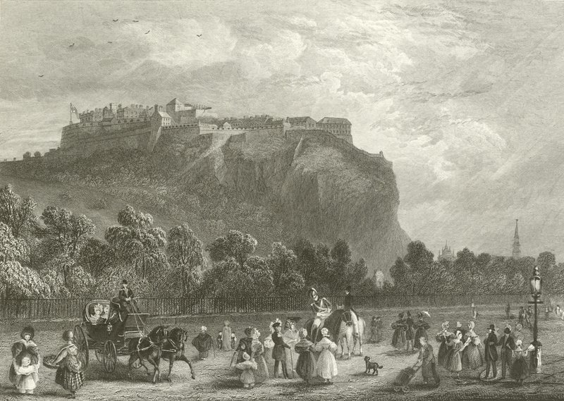Castelo de Edimburgo da Princes Street de English School