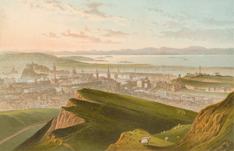 Edimburgo a partir do assento de Arthur de English School