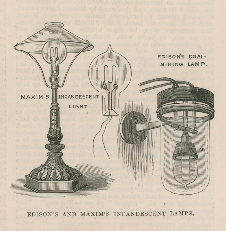 Edison e Maxims Lâmpadas incandescentes de English School