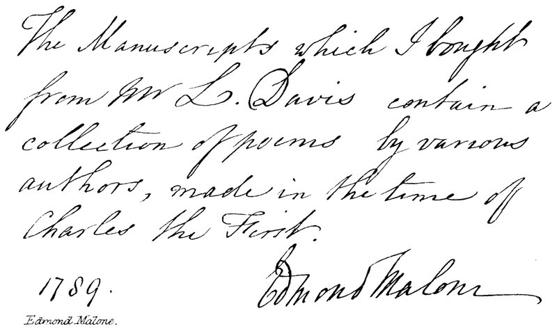 Edmond Malone de English School