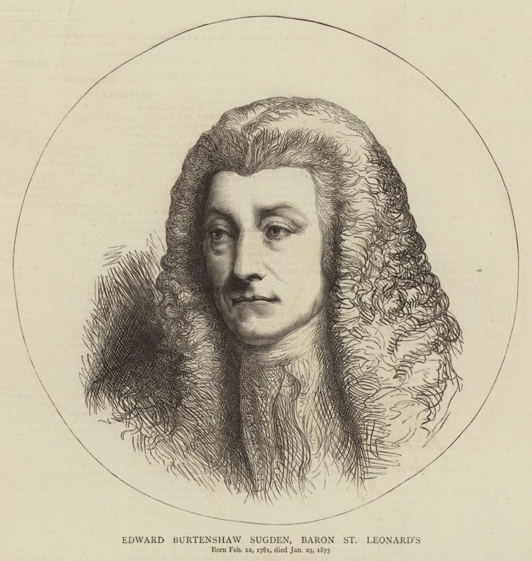 Edward Burtenshaw Sugden, Barão de St. Leonard (gravura) de English School