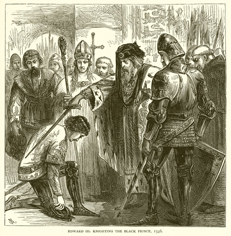 Eduardo III, cavaleiro do Príncipe Negro, 1546 de English School