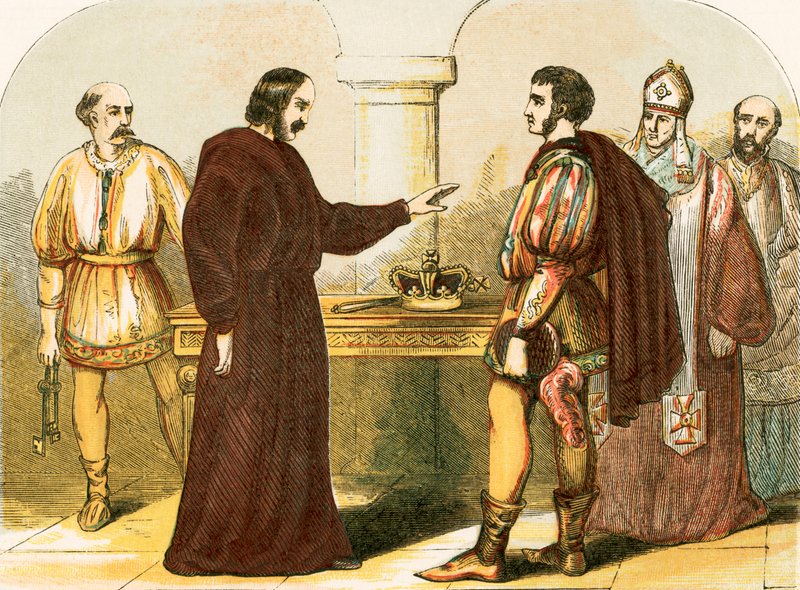 Eduardo II renunciando sua realeza de English School