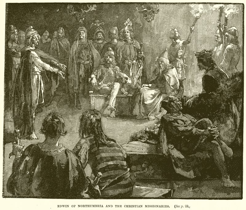 Edwin de Northumbria e os missionários cristãos de English School