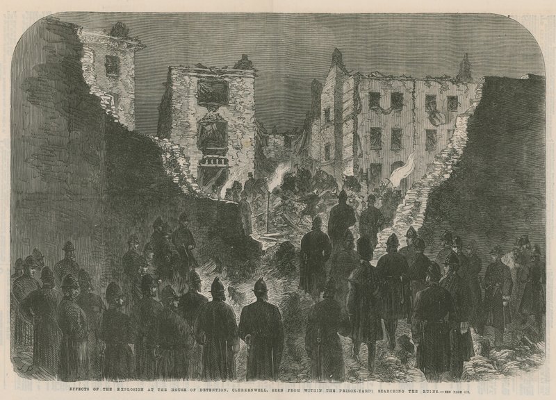 Efeitos da explosão na Casa de Detenção, Clerkenwell de English School