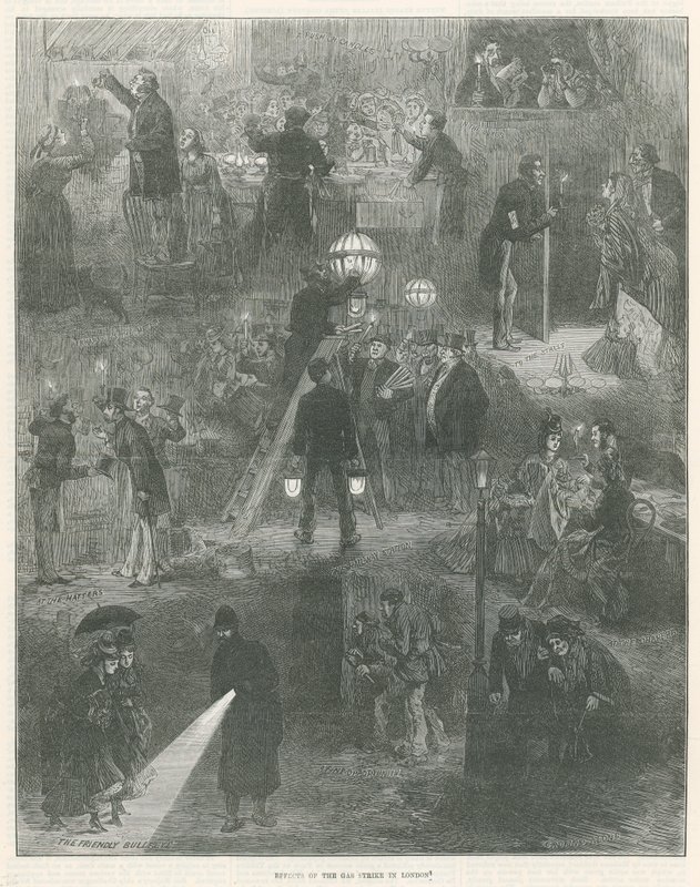 Efeitos da greve de gás em Londres de English School
