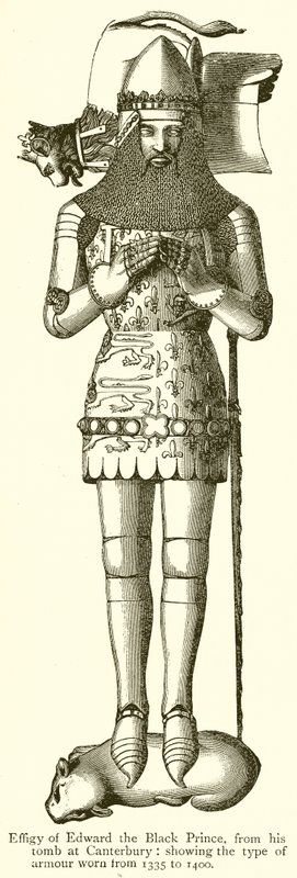 Efígie de Eduardo, o Príncipe Negro de English School