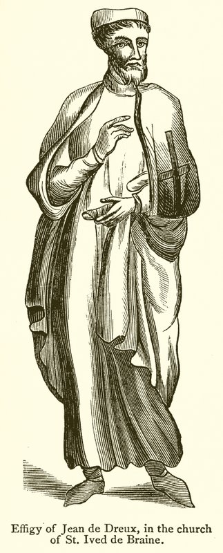 Efígie de Jean de Dreux, na igreja de Santo Ived de Braine de English School