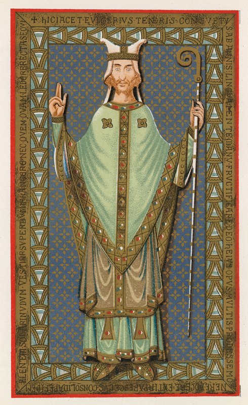 Efígie de Ulger, Bispo de Angers, 1149 de English School