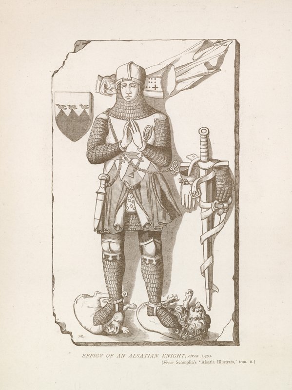 Efígie de um cavaleiro alsaciano, c 1320 de English School