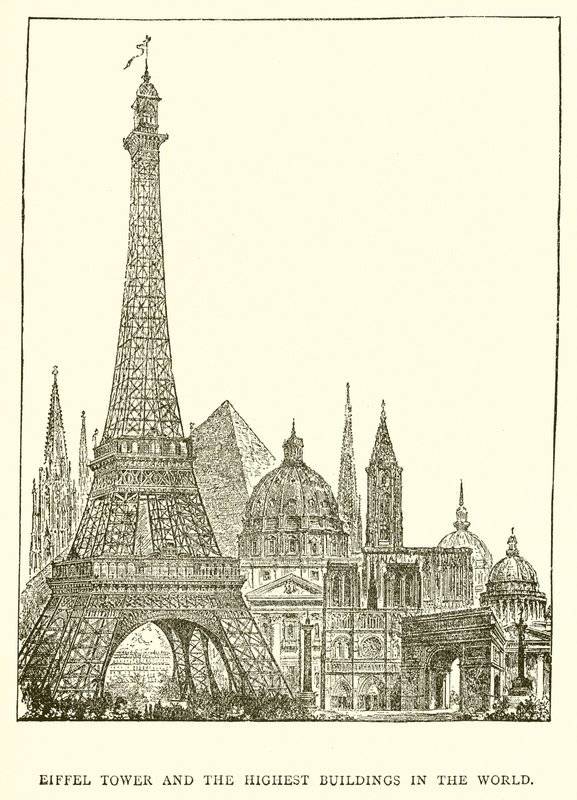 Torre Eiffel e os edifícios mais altos do mundo de English School