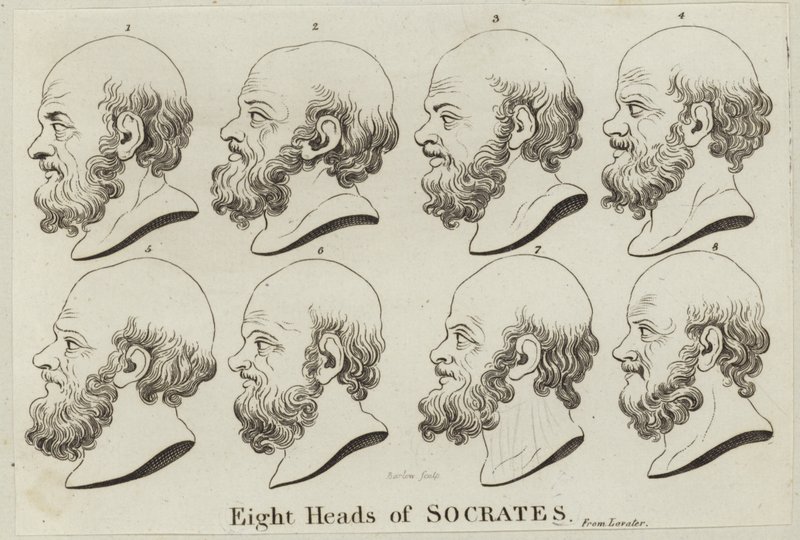 Oito cabeças de Sócrates de English School