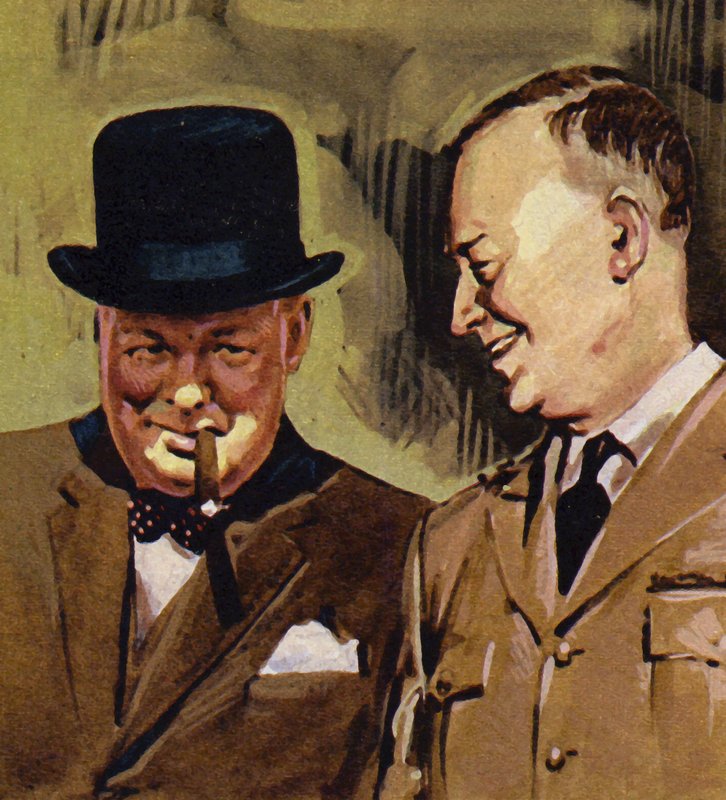 Eisenhower e Winston Churchill de English School