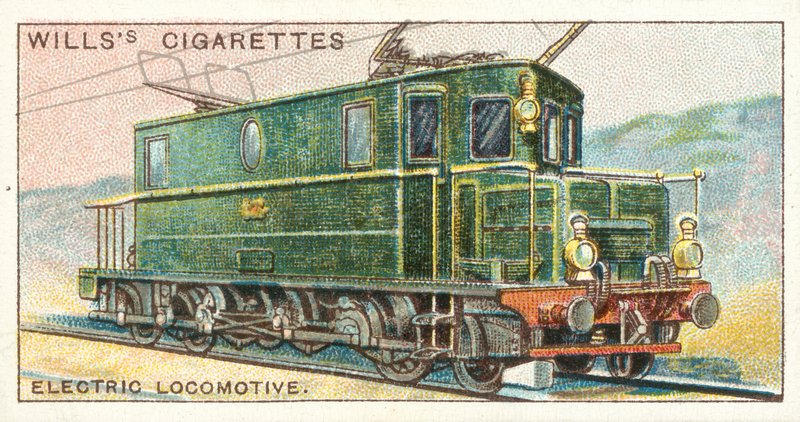 Locomotiva elétrica (chromolitho) de English School
