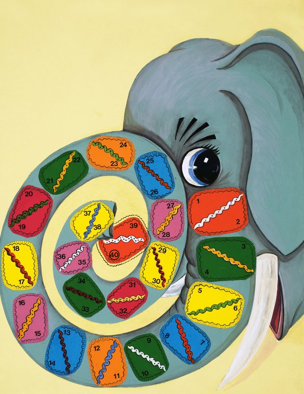 Tronco de elefante com números de English School