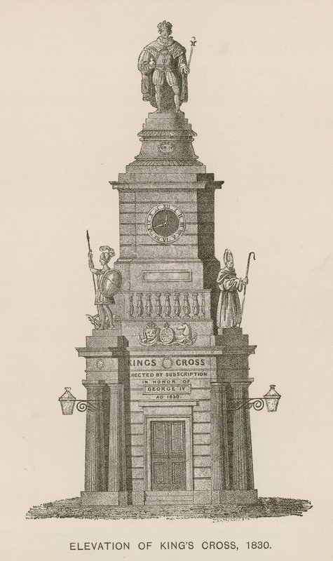 Elevação de Kings Cross, Londres, 1830 de English School