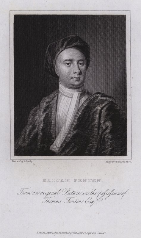 Elijah Fenton, poeta inglês, biógrafo e tradutor de English School
