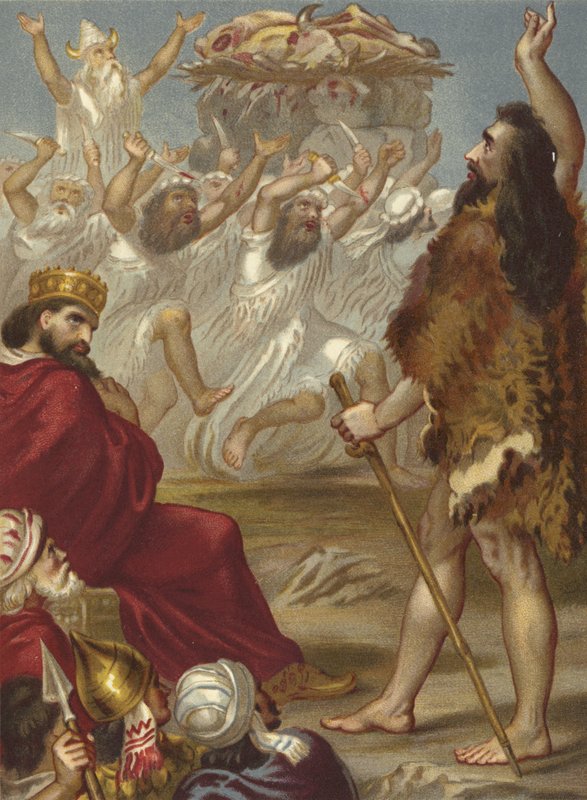 Elias e os sacerdotes de Baal no Monte Carmelo de English School