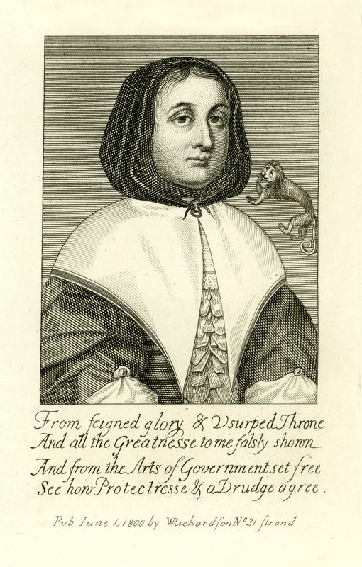 Elizabeth Cromwell, esposa de Oliver Cromwell, ilustração de A Biographical History of England por J. Granger de English School