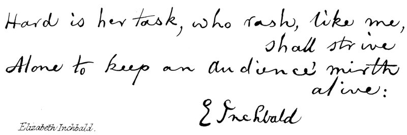 Elizabeth Inchbald de English School