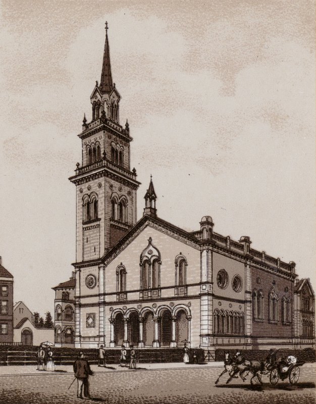 Igreja de Elmwood (litho) de English School