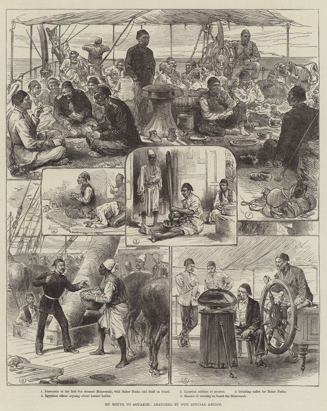 A caminho de Souakim (gravura) de English School