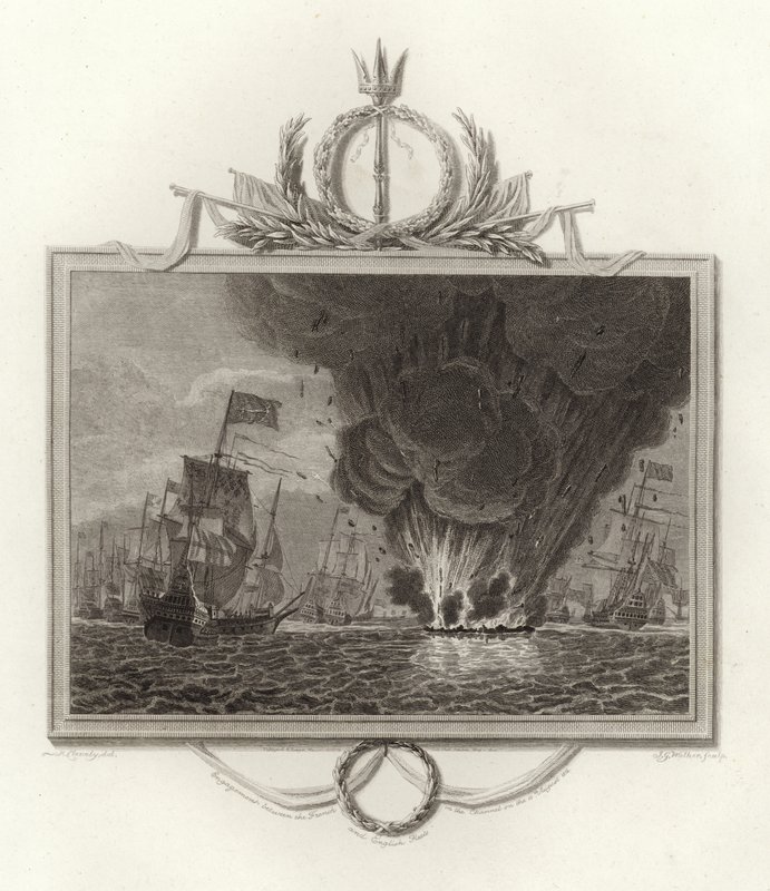 Engajamento entre as Frotas Francesa e Inglesa no Canal a 10 de agosto de 1512 de English School