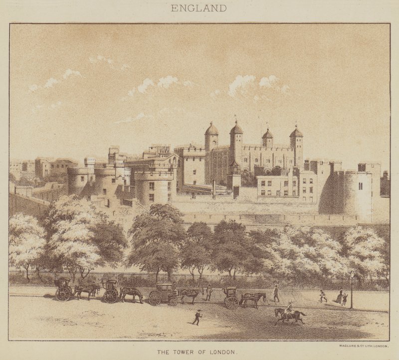 Inglaterra, a torre de Londres de English School
