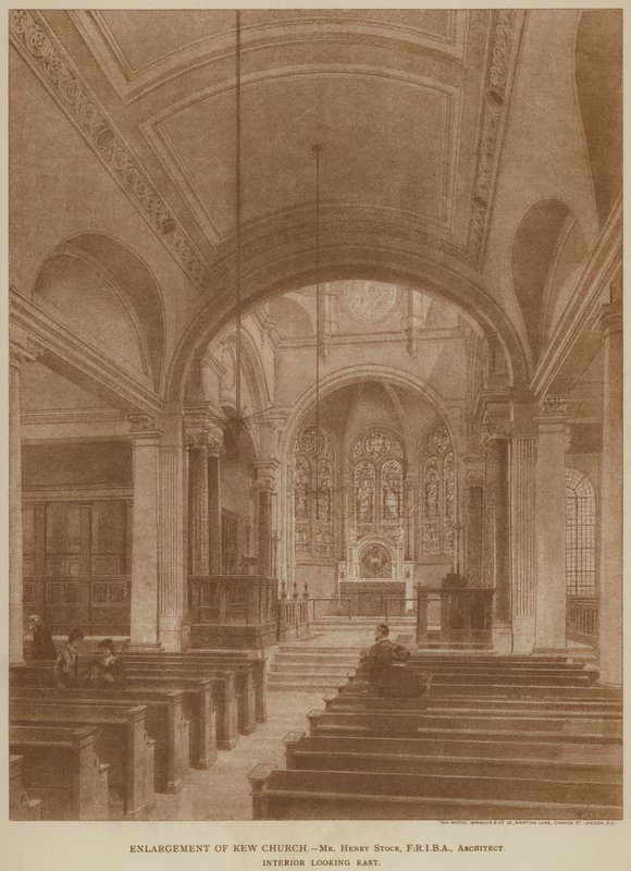 Ampliação da Igreja de Kew (gravura) de English School