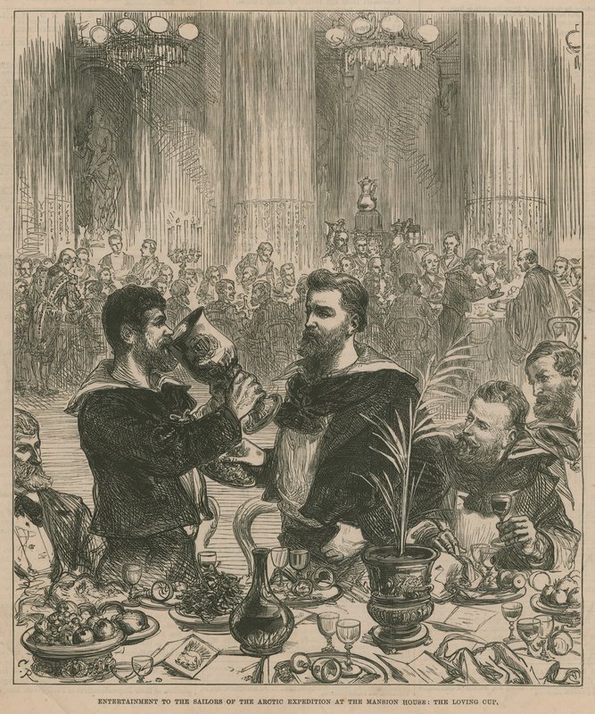 Entretenimento para os marinheiros da expedição do Ártico na Mansion House de English School