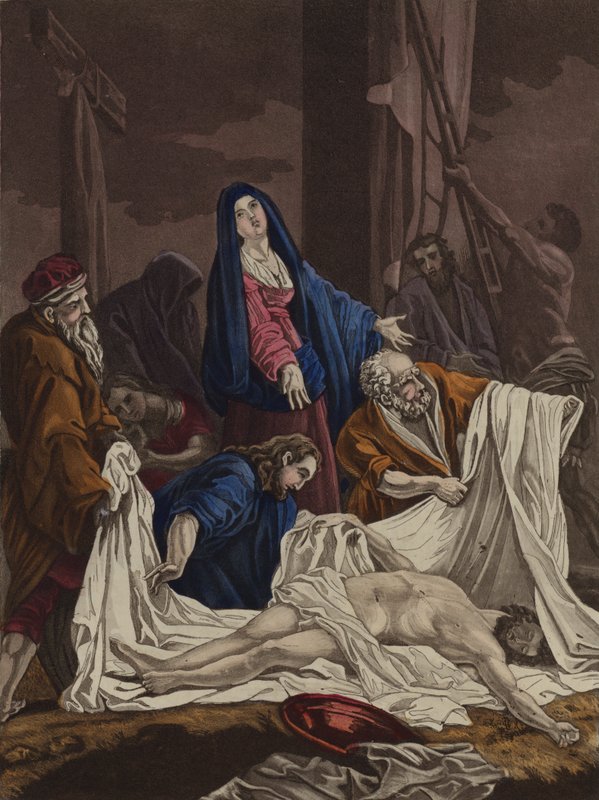 Entombamento de Cristo (cor litho) de English School