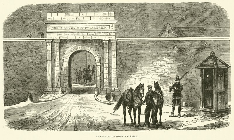 Entrada para Mont Valerien, janeiro de 1871 de English School