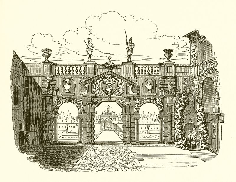 Entrada, rubenss, jardim de English School