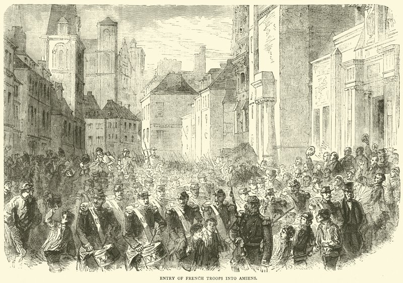 Entrada da tropa francesa em Amiens, maio de 1871 de English School