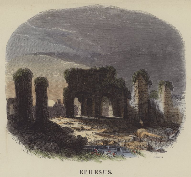 Éfeso (gravura colorida) de English School