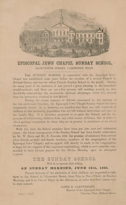 Escola Dominical da Capela dos Judeus Episcopais de English School