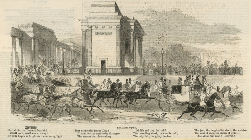 Epsom Races: Deixando a cidade de English School