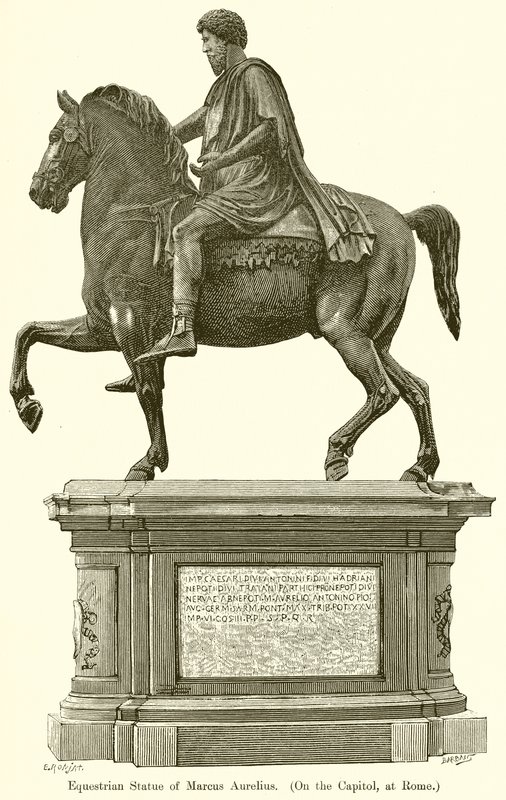 Estátua Equestre de Marco Aurélio. (No Capitólio, em Roma) de English School