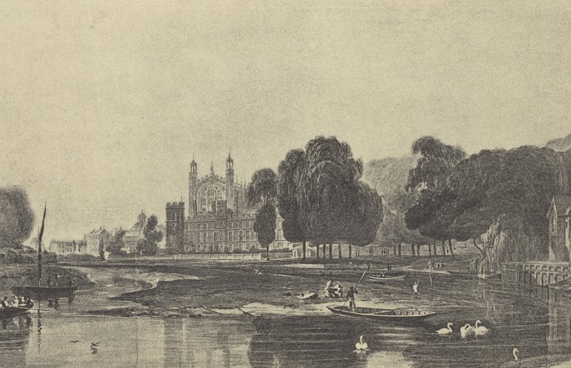 Eton College, com Wharf (gravura) de English School
