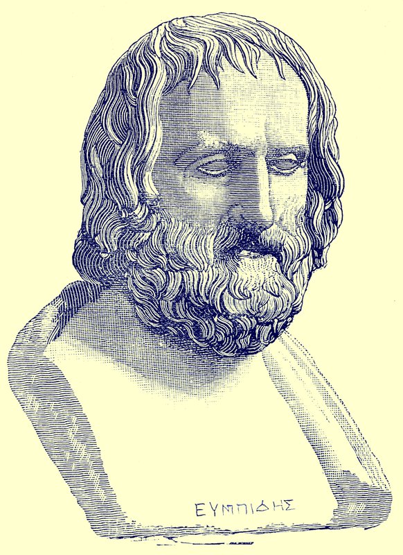 Eurípides, ilustração de &39;História de Roma&39; por Victor Duruy, publicada em 1884 (imagem digitalmente melhorada) de English School