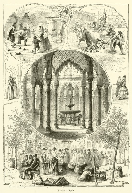 Europa, Espanha (gravura) de English School