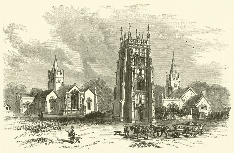 Abadia de Evesham (gravura) de English School
