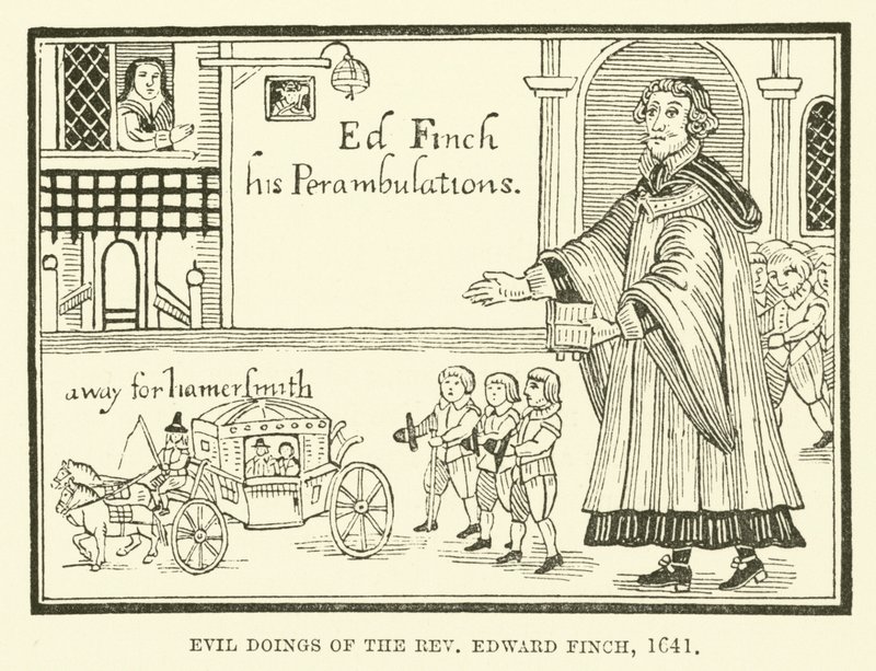 Maus feitos do reverendo Edward Finch, 1641 de English School