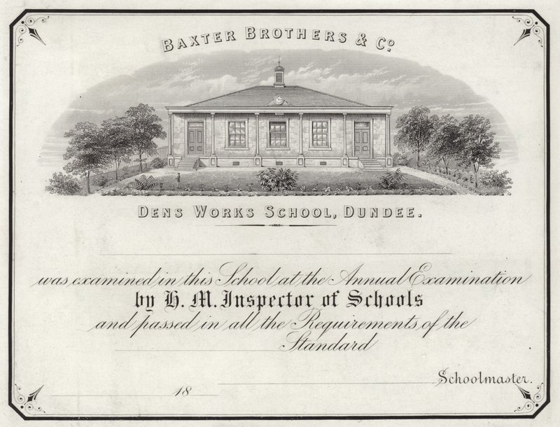 Certificado de exame da Dens Works School de English School