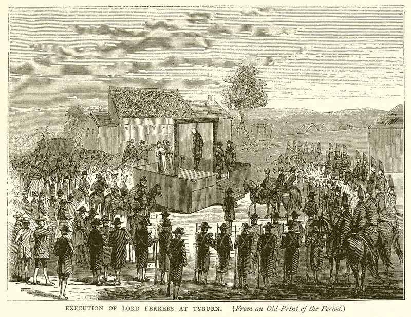 Execução de Lord Ferrers em Tyburn de English School