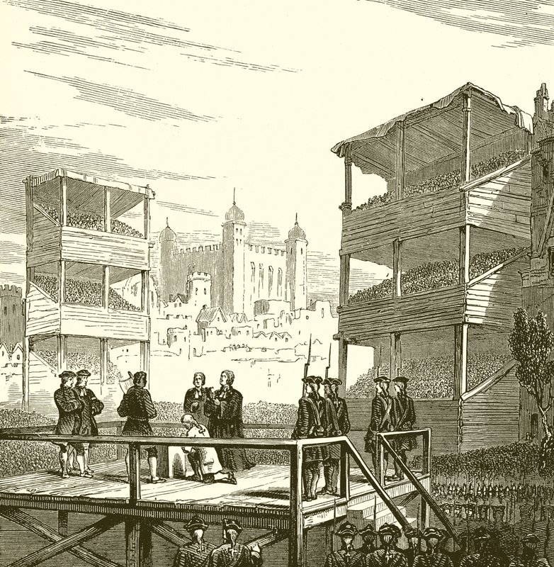 Execução do Senhor do Senhor Derwentwater em Tower Hill, 1716 de English School