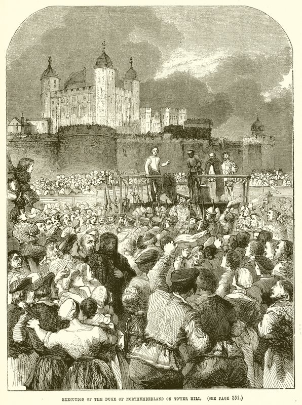 Execução do Duque de Northumberland em Tower Hill de English School